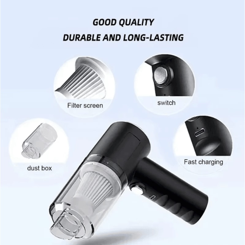 Portable Wireless Car Vacuum Cleaner 120W High Power Cordless Handheld Vacuum For Car Home 1