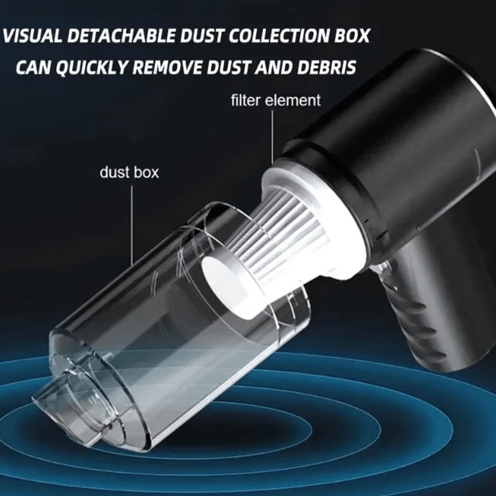 Portable Wireless Car Vacuum Cleaner 120W High Power Cordless Handheld Vacuum For Car Home 2