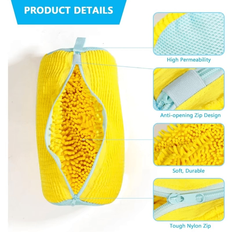 Durable Shoe Washing Machine Bag Reusable Sneaker Laundry Bag With Zipper For Safe Cleaning 1