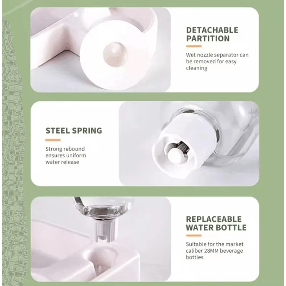 Automatic Pet Feeding Bowl Dual Food Water Dispenser For Cats Dogs 3