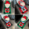 Santa Toilet Seat Cover Set 2PC Christmas Bathroom Decor With Festive Lid Cover Mat 0