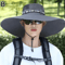 Wide Brim Sun Hat UV Protection Mesh Fishing Hat For Men And Women Outdoor Beach Hiking Cap 3