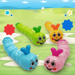 cute wind up caterpillar toy clockwork crawling cartoon animal toy for kids