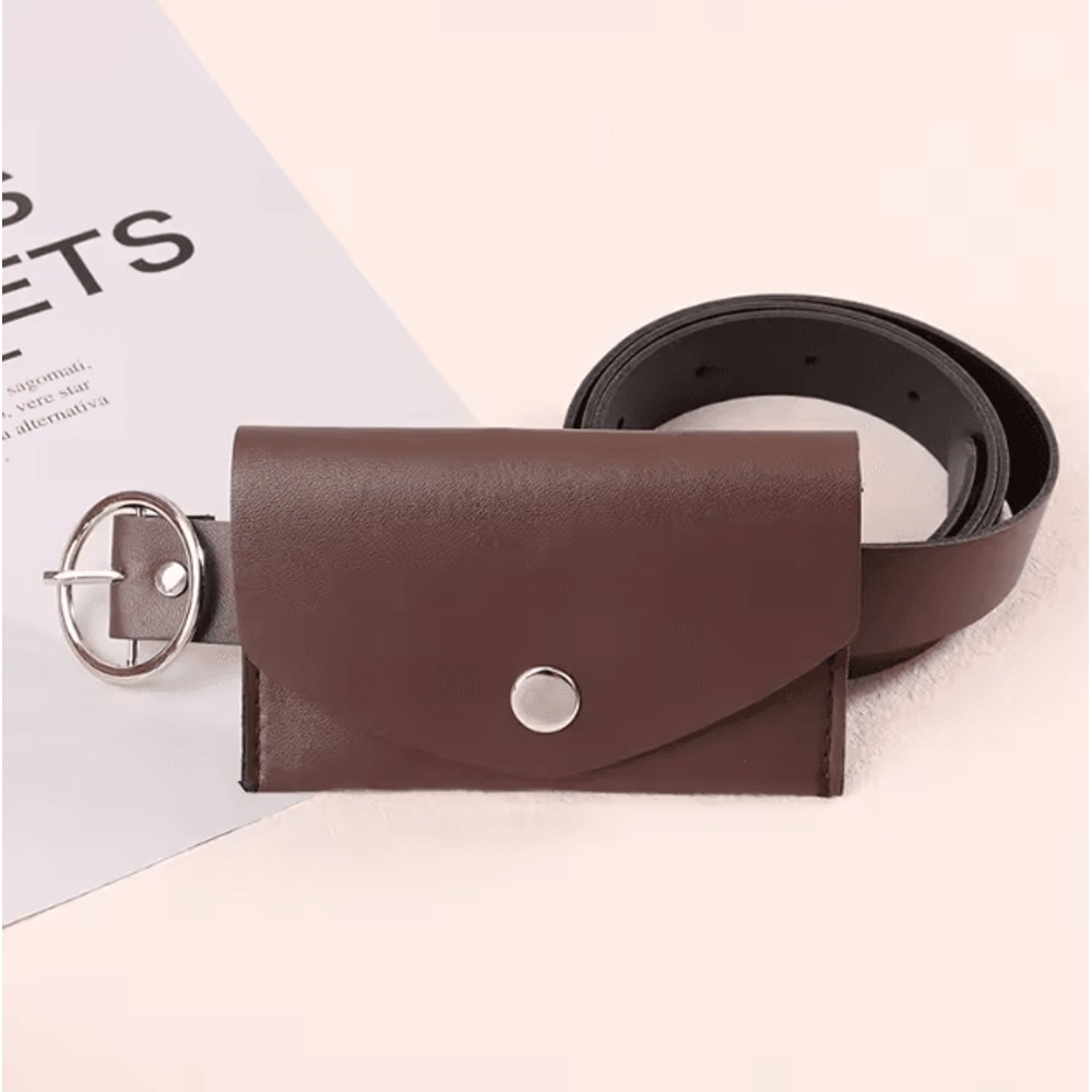 Adjustable PU Leather Waist Belt Phone Pouch Bag For Women Hands Free Wallet And Work Storage 4