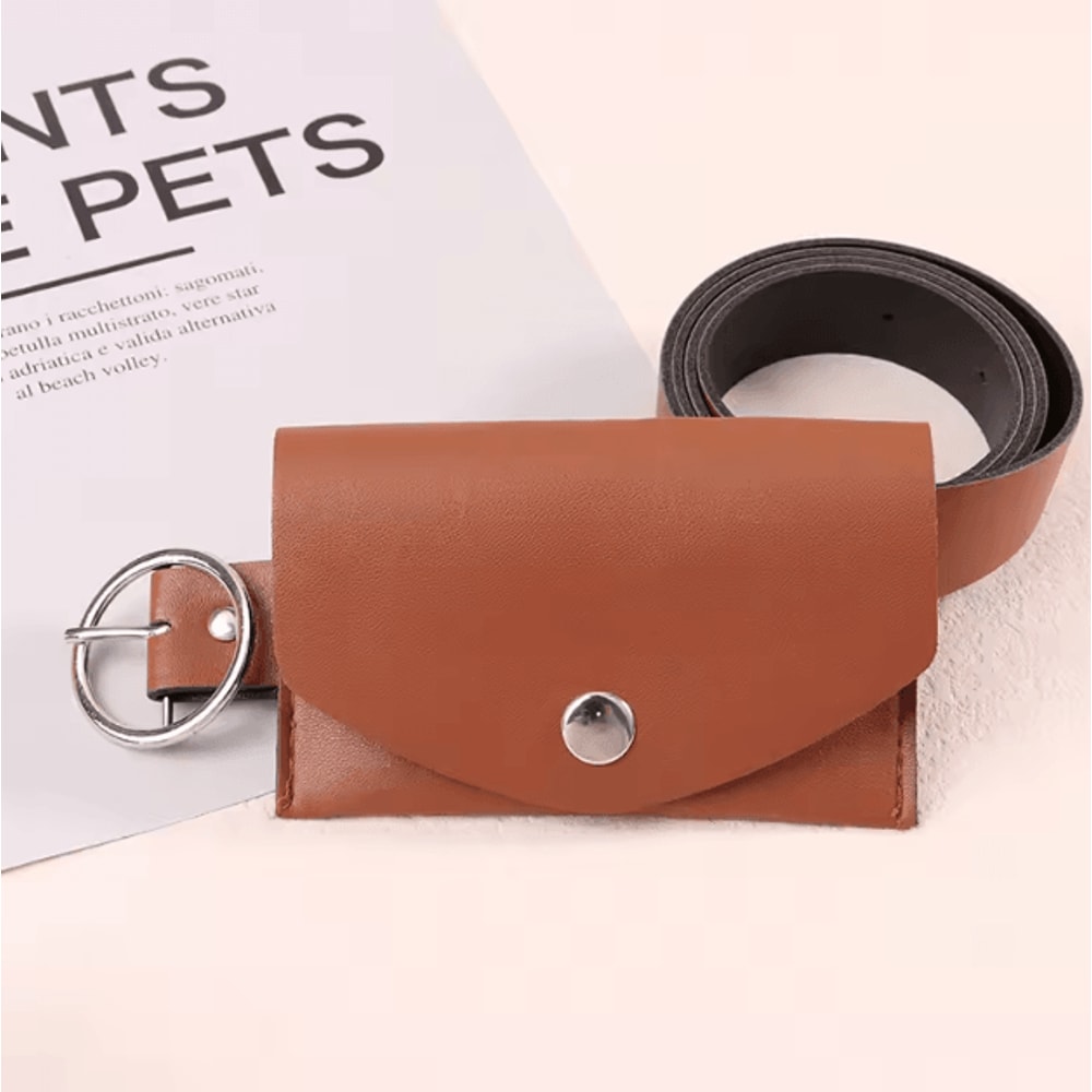 Adjustable PU Leather Waist Belt Phone Pouch Bag For Women Hands Free Wallet And Work Storage 5