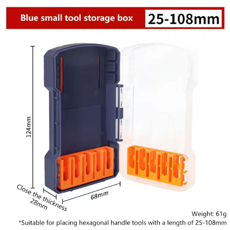 Portable Drill Bit Storage Case With Removable Insert Screwdriver Bit Organizer Box 2
