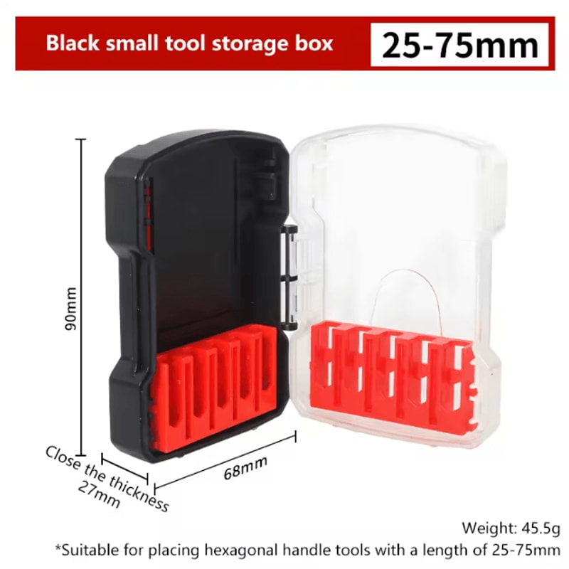 Portable Drill Bit Storage Case With Removable Insert Screwdriver Bit Organizer Box 3