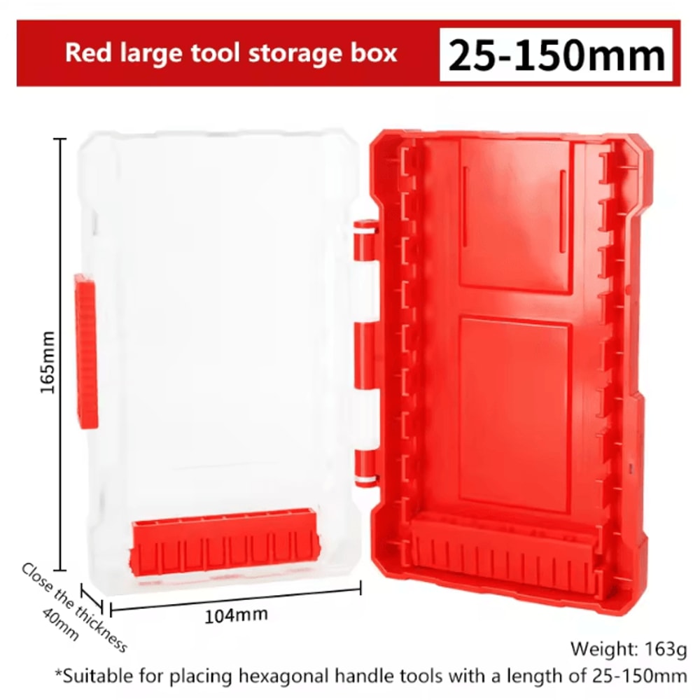 Portable Drill Bit Storage Case With Removable Insert Screwdriver Bit Organizer Box 5