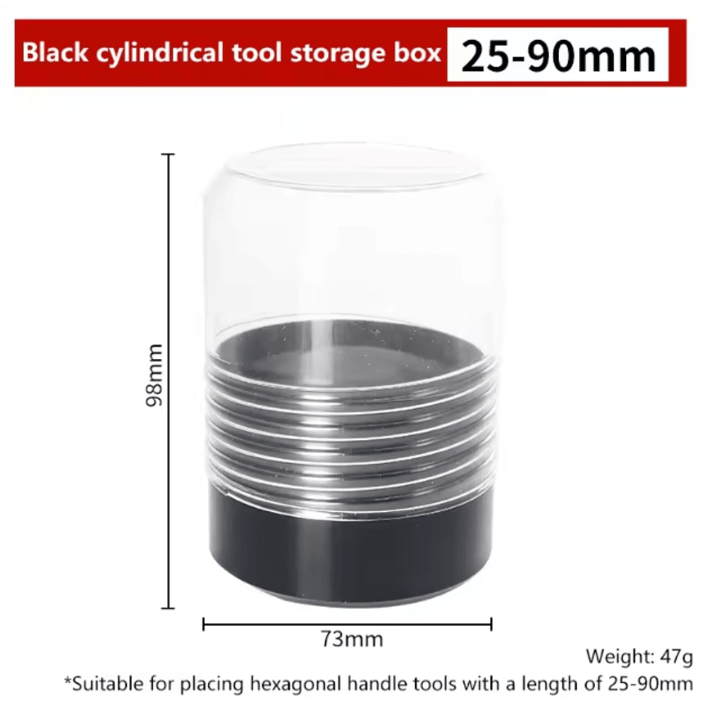 Portable Drill Bit Storage Case With Removable Insert Screwdriver Bit Organizer Box 6