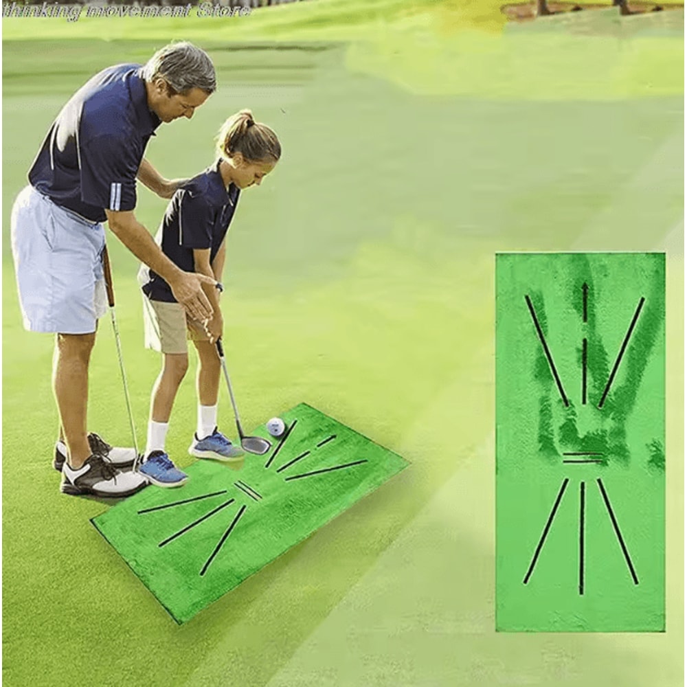 Portable Golf Practice Mat 30x60cm Non Slip Golf Hitting Mat For Indoor And Outdoor Swing Training 0