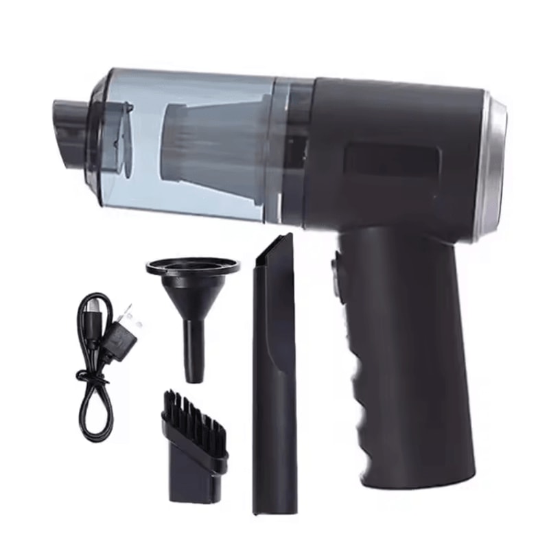 Portable 3 In 1 Car Vacuum Cleaner Cordless Handheld Vacuum With Suction And Blower USB Rechargeabl 4