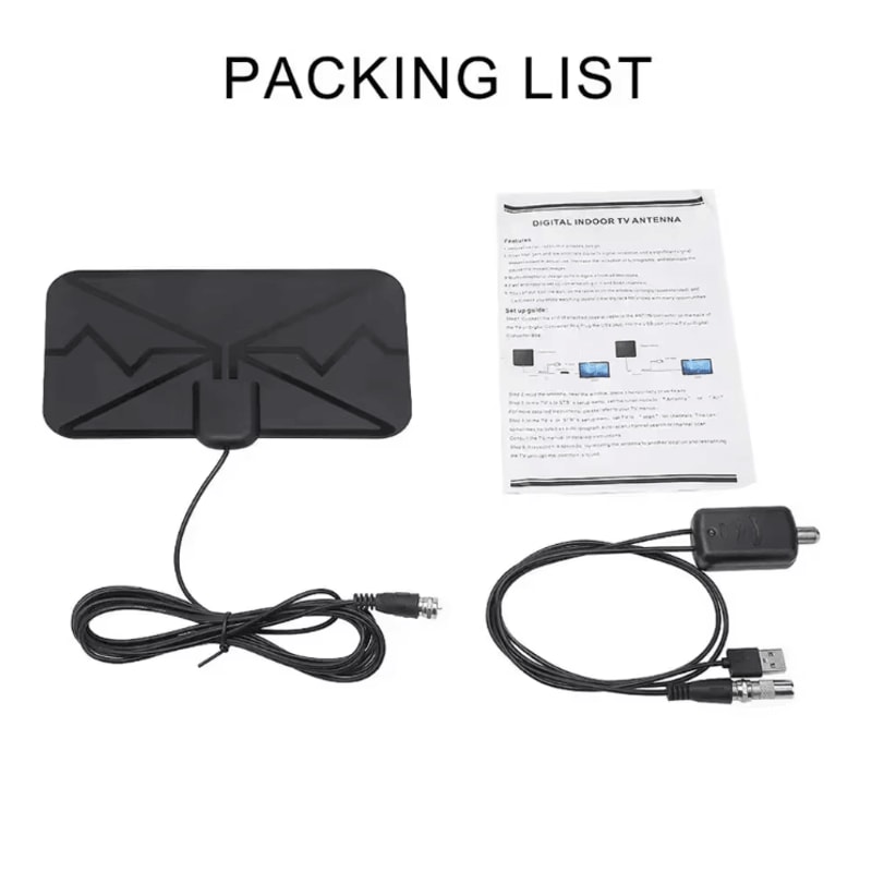 HDTV Indoor Digital TV Antenna Amplified Long Range 4K Antenna For Free Channels 3