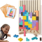 Wooden Stacking Puzzle Toy Montessori Brain Teaser Game For Kids And Family Activity 0