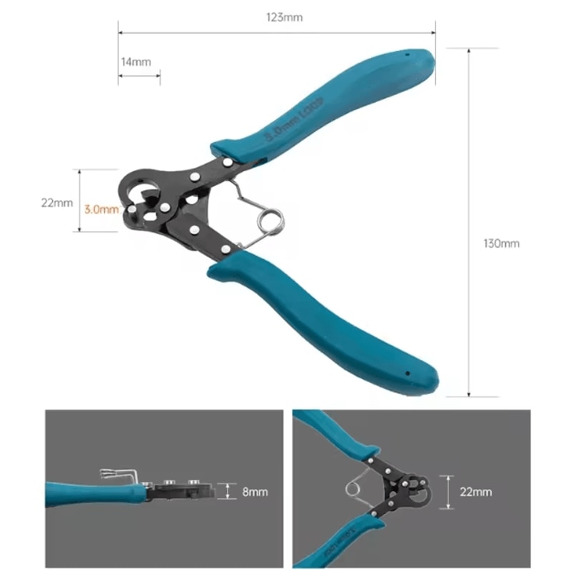 Wire Rolling Plier Jewelry Making Tool Round Nose Bending Pliers For Ring Wrapping 15mm 225mm 3mm 2
