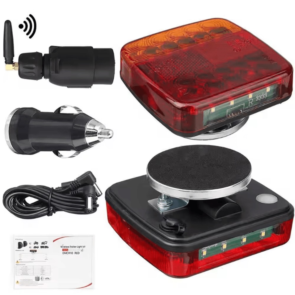 Wireless LED Trailer Tail Lights Rechargeable Brake Turn Signal Lights For Truck Camper And Trailer 1