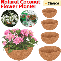 coconut fiber hanging basket liner natural coco coir planter insert for garden wall and flower pots