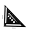 Aluminum Alloy Triangle Ruler Woodworking Angle Protractor Miter Square Measuring Tool 3