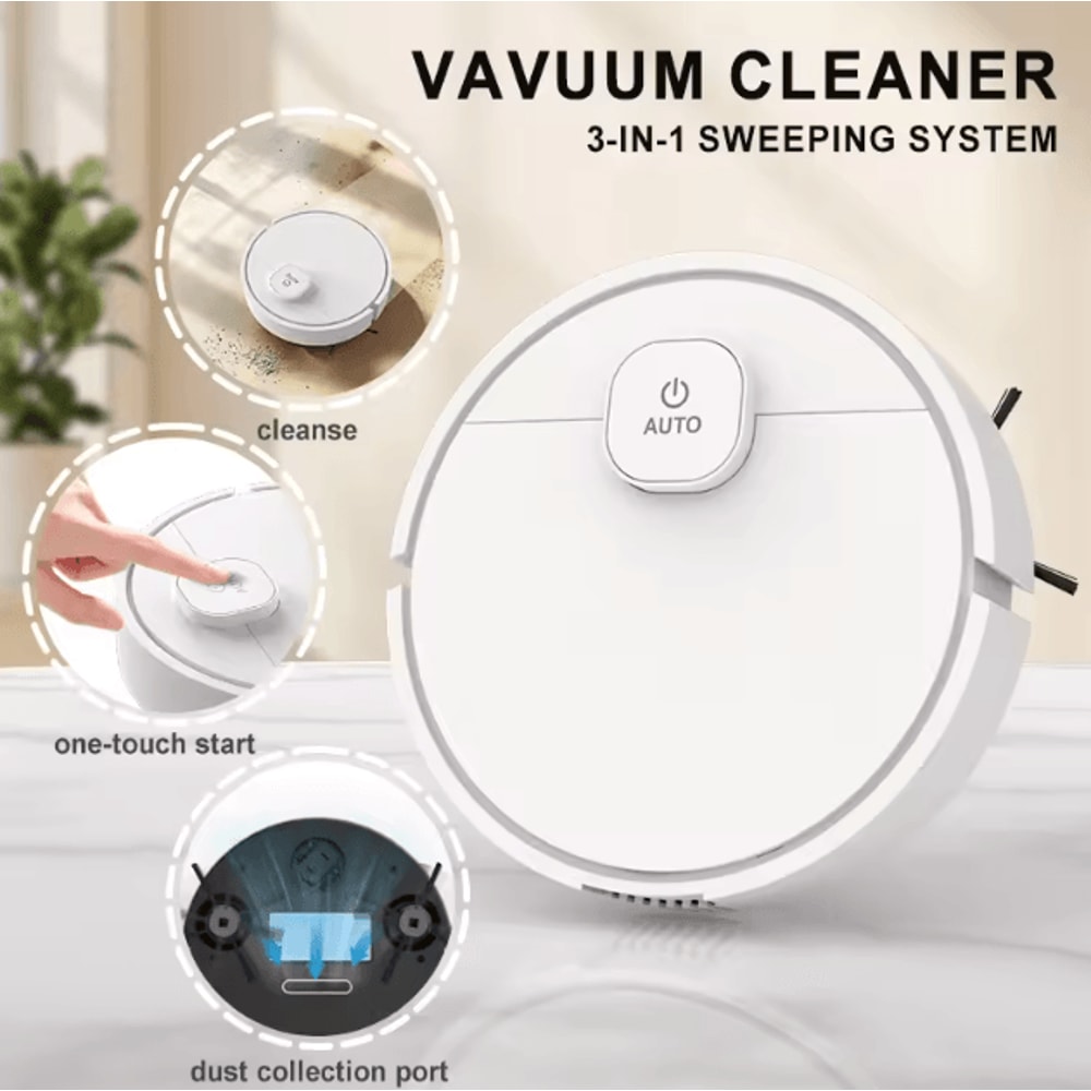 3 In 1 Intelligent Robotic Vacuum Cleaner Automatic Sweeping Mopping And Self Charging Floor Cleane 1