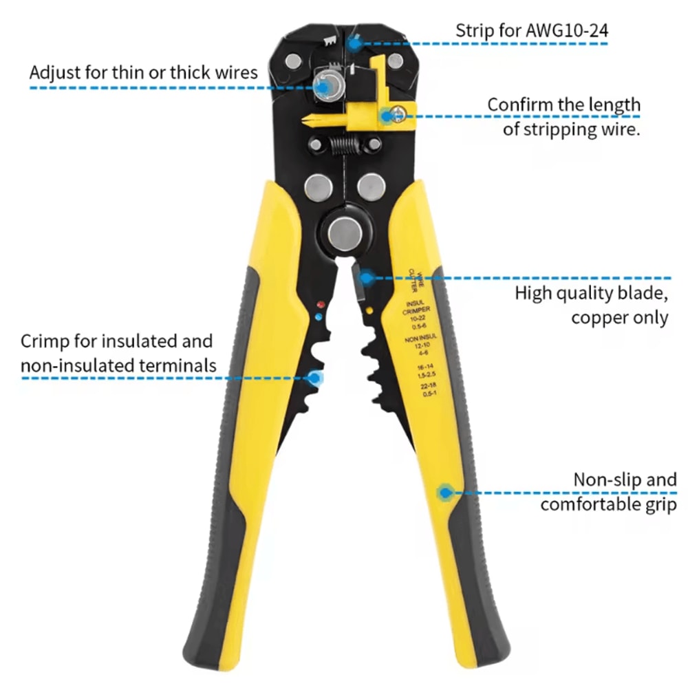 5in1 Automatic Wire Stripper Tool Multifunction Electrician Pliers For Cutting Crimping Cable Rep 2