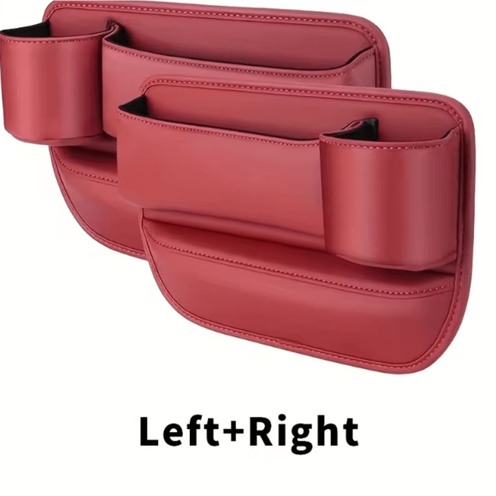 2PCS Multifunction Car Seat Gap Organizer AntiDrop Storage Box Seat Filler Cushion 2