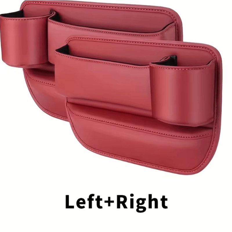 2PCS Multifunction Car Seat Gap Organizer AntiDrop Storage Box Seat Filler Cushion 2