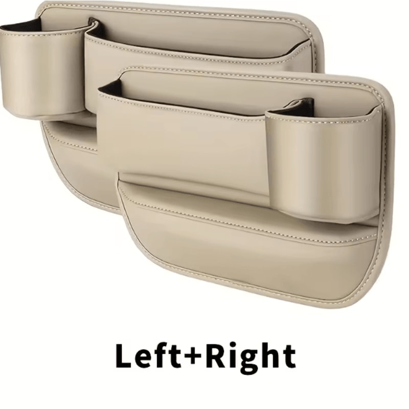 2PCS Multifunction Car Seat Gap Organizer AntiDrop Storage Box Seat Filler Cushion 4