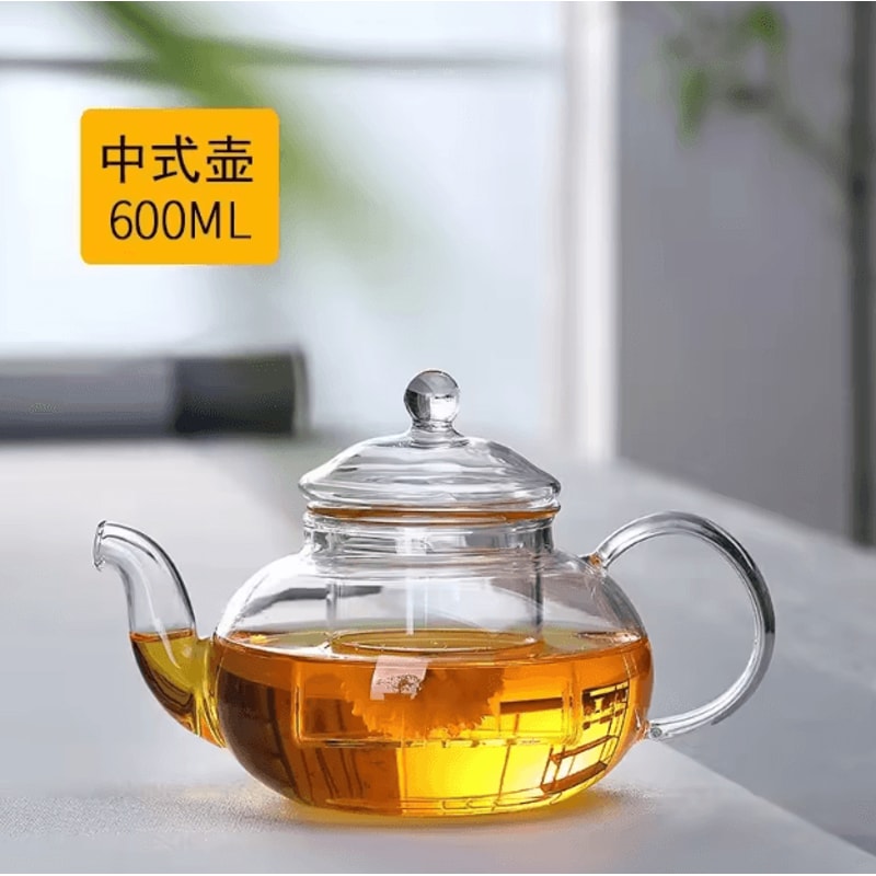 1000ML HeatResistant Glass Teapot With Infuser Clear Herbal Loose Leaf Tea Brewer 4