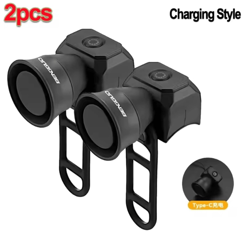120DB USB Rechargeable Electric Bike Horn Waterproof 5 Mode HighVolume Bicycle Bell For MTB Road 5