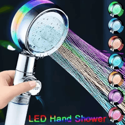 7-color led temperature control shower head – high-pressure water saving filter shower sprayer