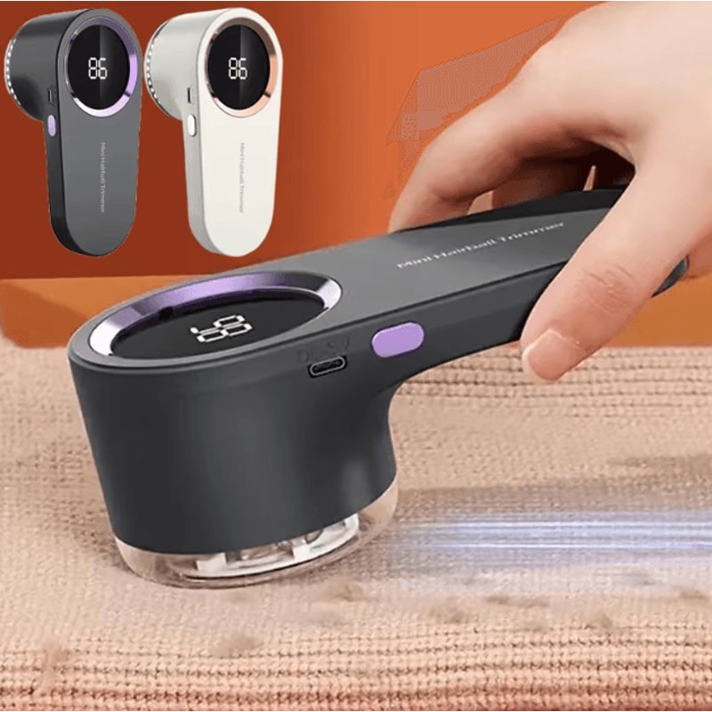 Portable USB Rechargeable Fabric Shaver 3 Mode Digital Display Lint Hair Removal Tool 1
