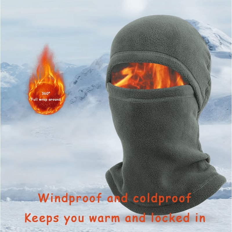 Winter Windproof Fleece Balaclava Full Face Motorcycle Outdoor Thermal Mask 0