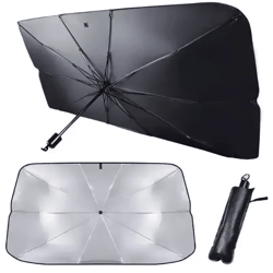 universal foldable car sunshade set – windshield & side window uv protection heat insulation cover