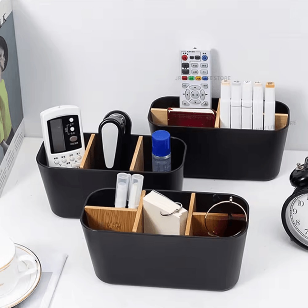 Bamboo Electric Toothbrush Holder Organizer MultiCompartment Bathroom Storage Box For Toothbrush R 2
