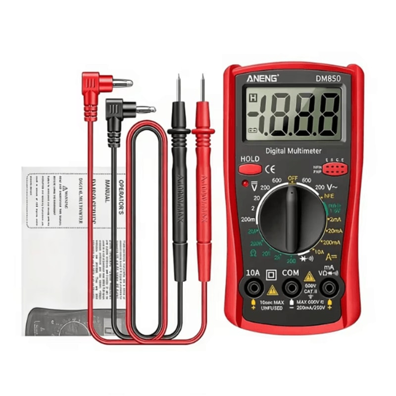DM850 Digital Multimeter 1999 Count ACDC Voltage Tester With Ohm Current Continuity Measurement 3