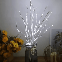 white birch led branch lights – 20 led battery-operated decorative willow branch for home & outdoor decor