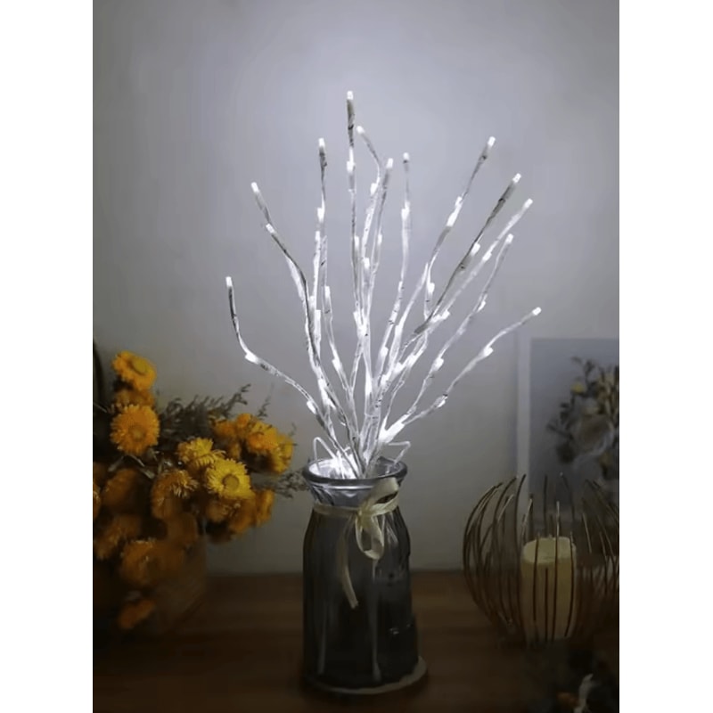 White Birch LED Branch Lights 20 LED BatteryOperated Decorative Willow Branch For Home Outdoor De 0