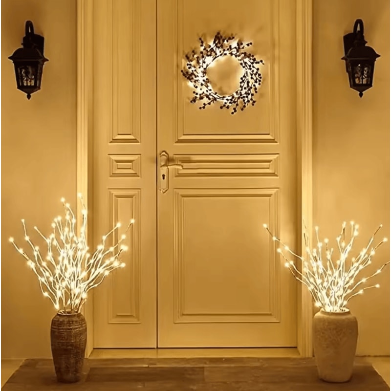 White Birch LED Branch Lights 20 LED BatteryOperated Decorative Willow Branch For Home Outdoor De 1