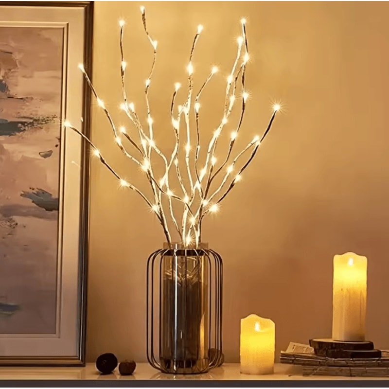 White Birch LED Branch Lights 20 LED BatteryOperated Decorative Willow Branch For Home Outdoor De 3