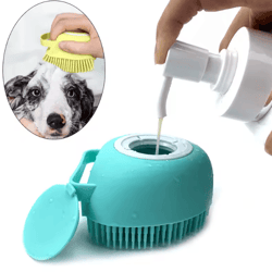 silicone pet grooming bath gloves – soft massage & deshedding brush for dogs & cats