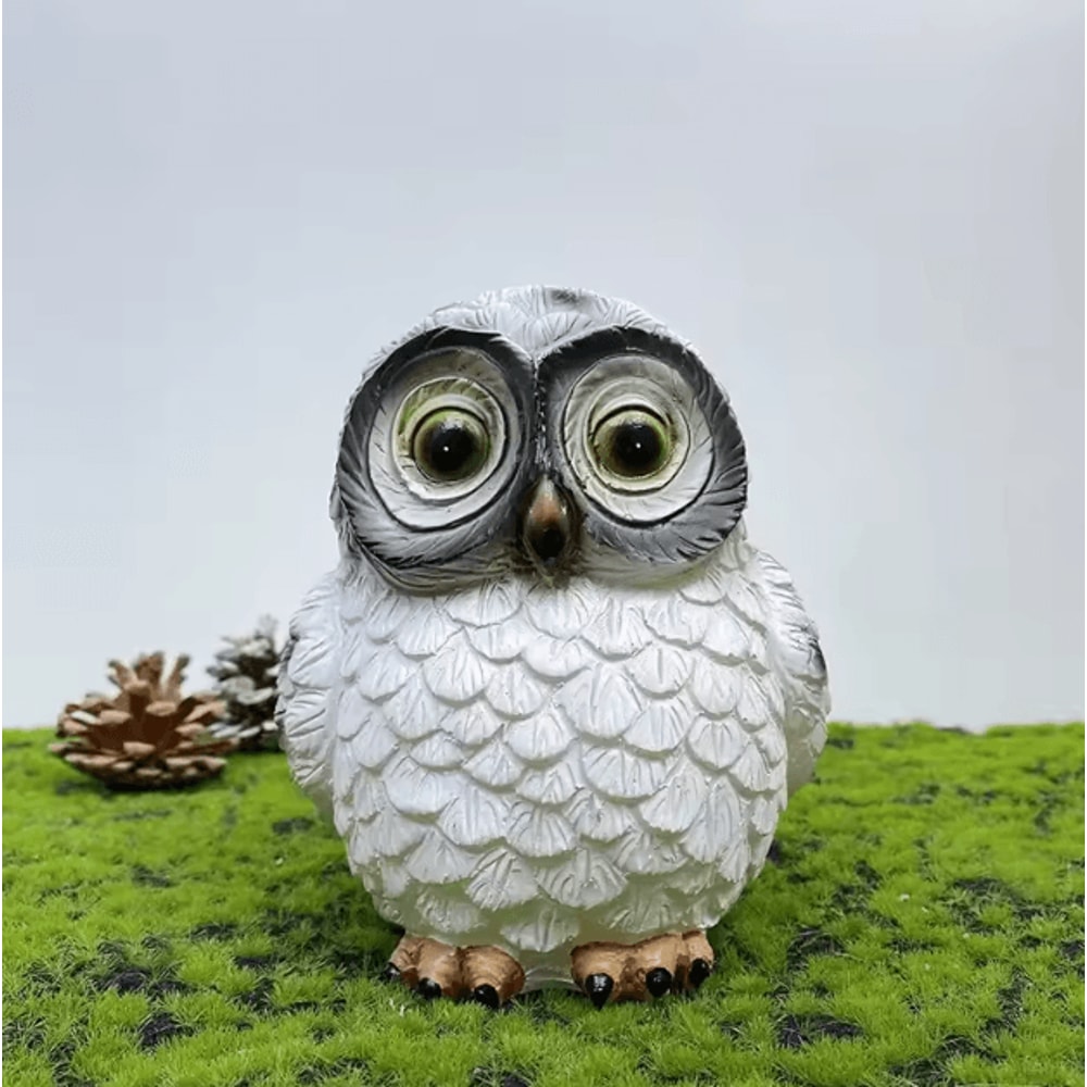 Solar Owl Garden Light Waterproof LED Outdoor Landscape Statue For Yard Patio Lawn Decor 3