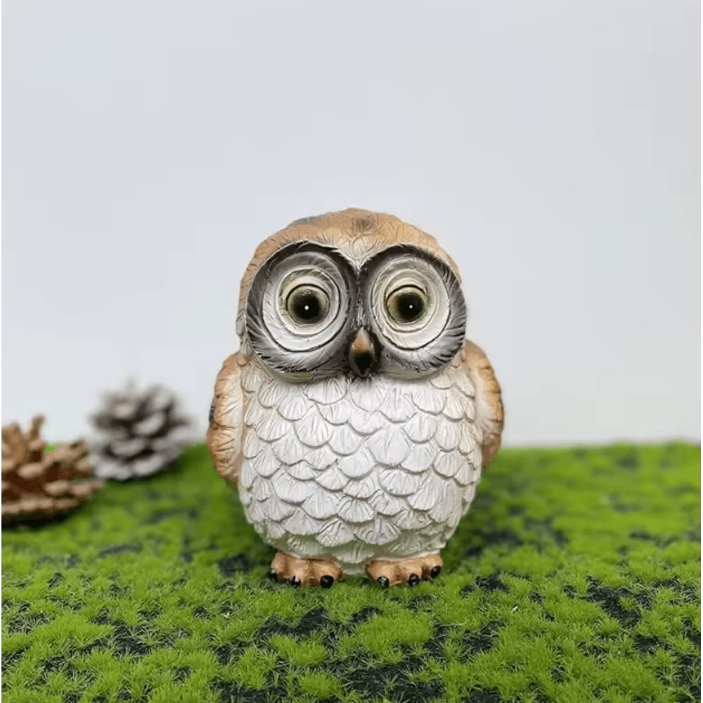 Solar Owl Garden Light Waterproof LED Outdoor Landscape Statue For Yard Patio Lawn Decor 4