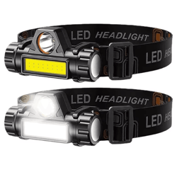 rechargeable cob led headlamp – usb magnetic waterproof head torch for outdoor & work use