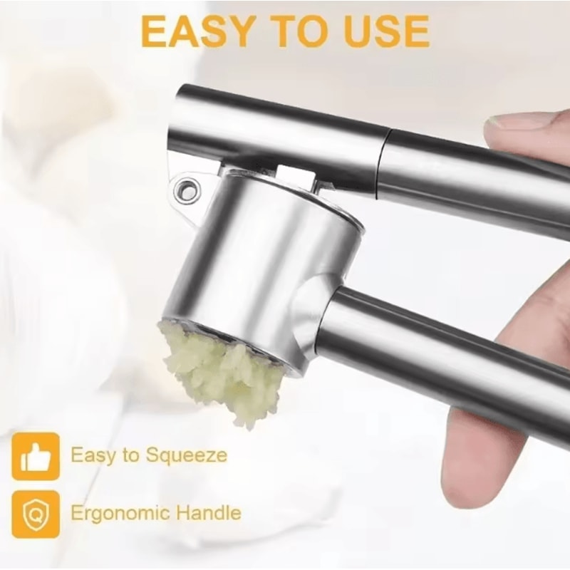 7Inch Stainless Steel Garlic Press HeavyDuty Manual Garlic Crusher Mincer Tool 3