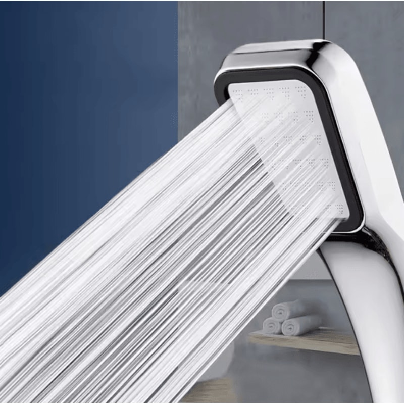 300Hole Pressurized Handheld Shower Head HighPressure Water Saving Rainfall Spray Bathroom Upgrade 0