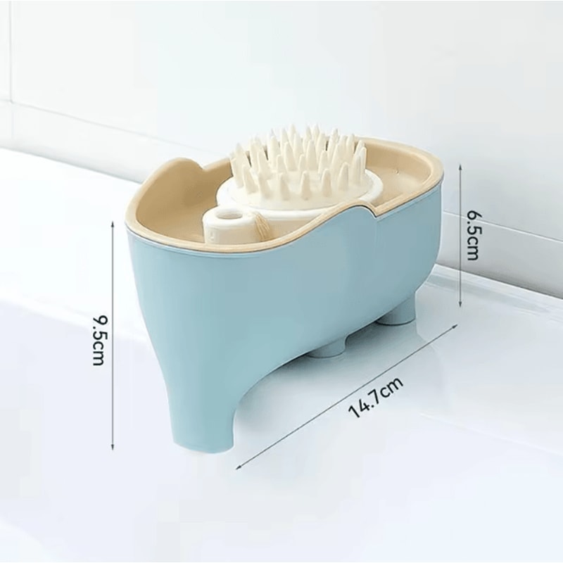 Elephant DoubleLayer Soap Box With Lid Portable NonSlip Drain Soap Holder For Bathroom Travel 4