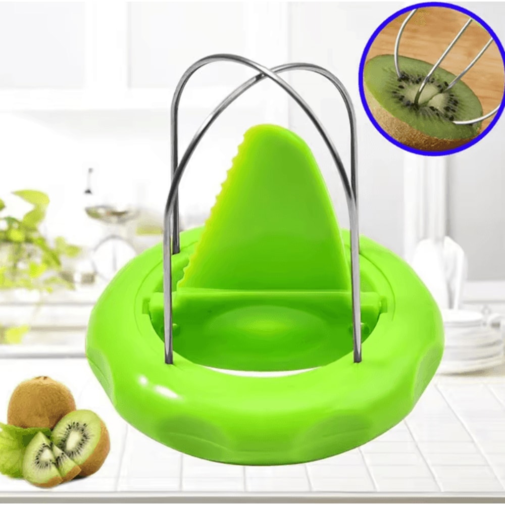 SlicePro 3in1 Kiwi Cutter Stainless Steel Fruit Peeler Tool 0