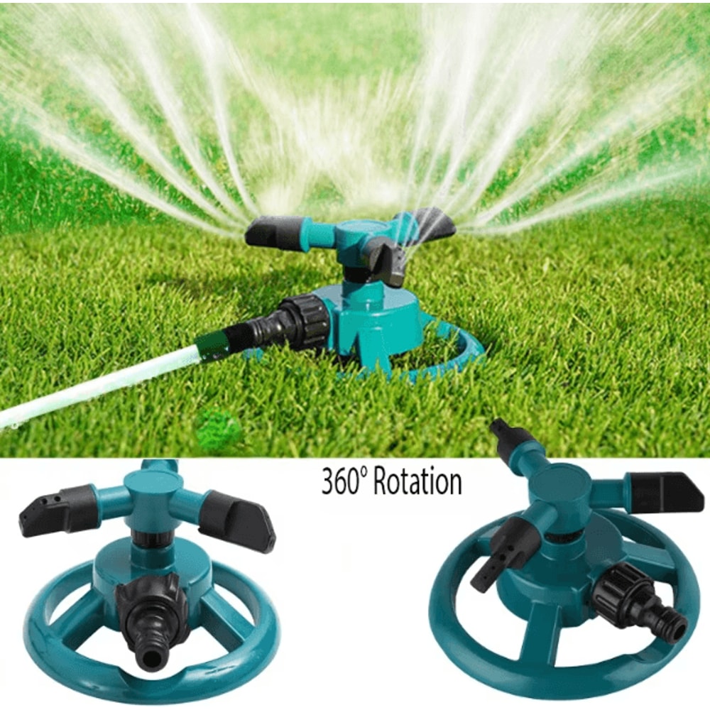 AquaSpin 360 Automatic Rotating Garden Sprinkler System 0