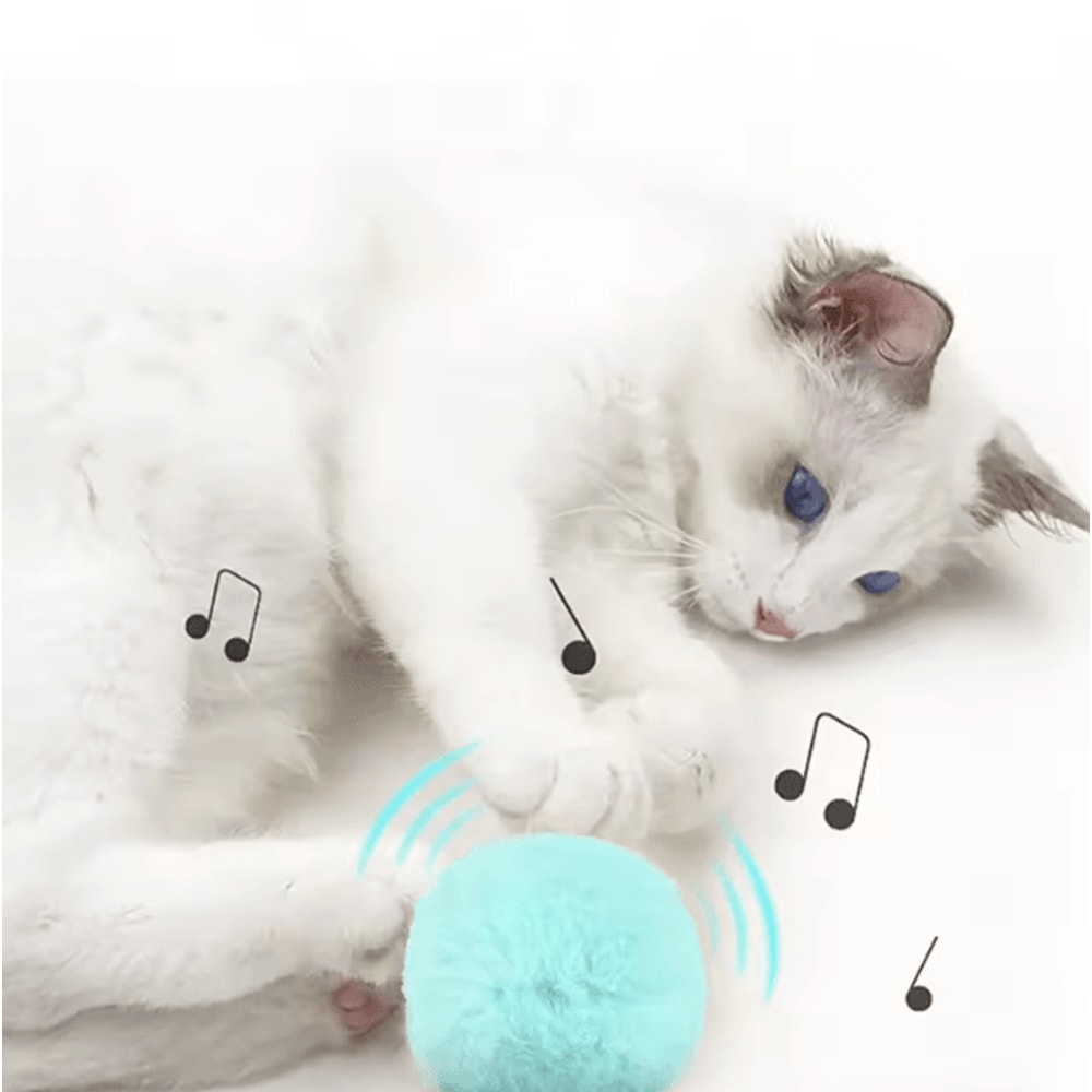 PurrPlay Interactive Electric Catnip Plush Toy Ball 3PCS Smart TouchActivated Set 1