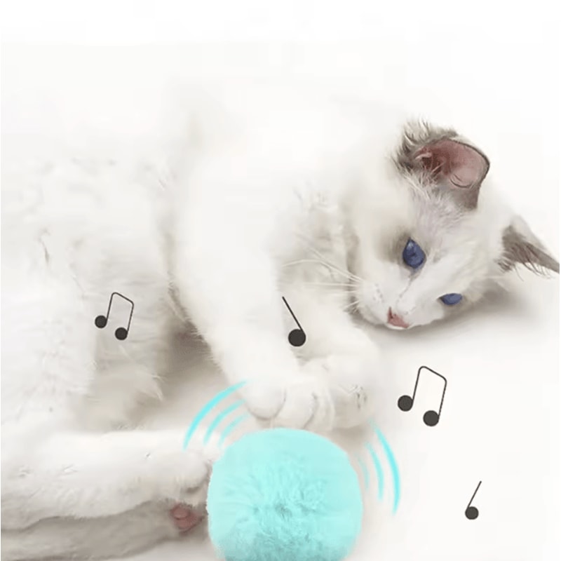 PurrPlay Interactive Electric Catnip Plush Toy Ball 3PCS Smart TouchActivated Set 1