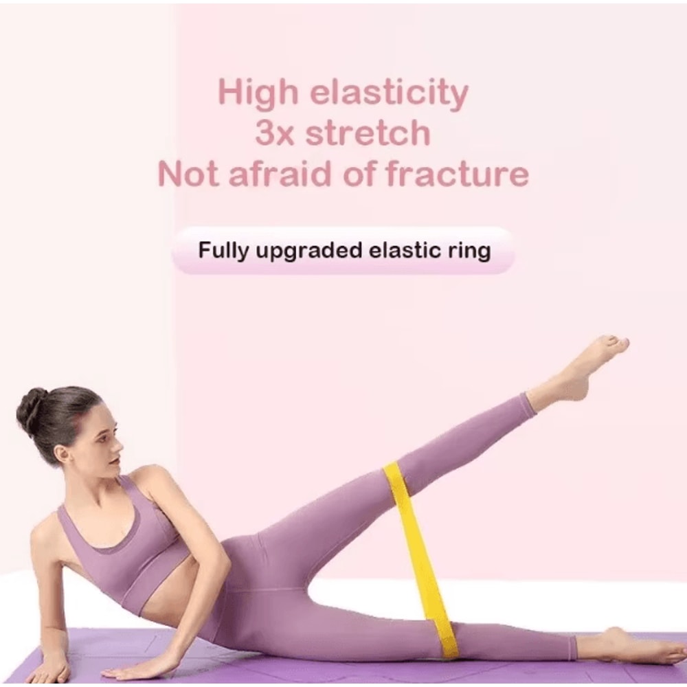 FlexTone 5PCS Yoga Resistance Bands Set For Glutes Legs Full Body Training 1